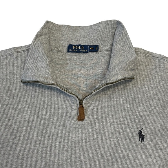 Polo Ralph Lauren Mock Zip Neck Thermal Pullover. Gray Size XXL #1439 - Picture 4 of 9